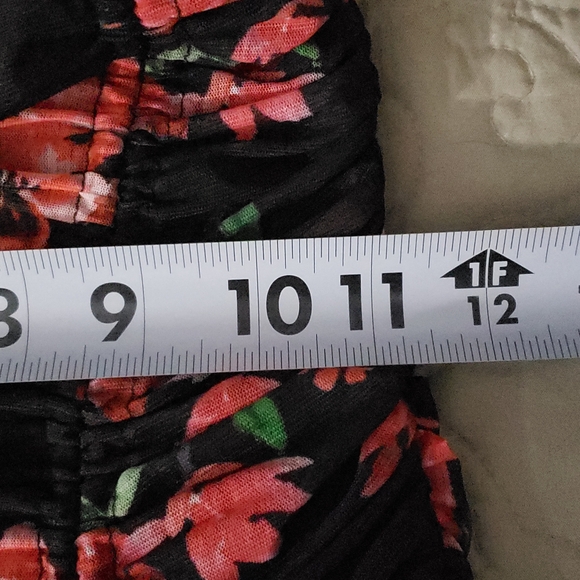 CLEARANCE Ruched Floral Mesh Midi Dress - Picture 7 of 10